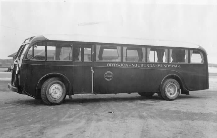 JS Sjölunds Omnibuss Ortsjö Njurunda 1920
